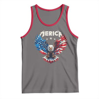 Bald Eagle Merica Tank Top USA American Flag Patriotic 4th of July - Wonder Print Shop