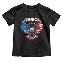 Bald Eagle Merica Toddler T Shirt USA American Flag Patriotic 4th of July - Wonder Print Shop