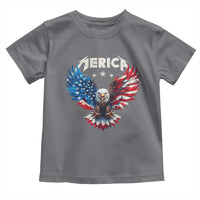 Bald Eagle Merica Toddler T Shirt USA American Flag Patriotic 4th of July - Wonder Print Shop
