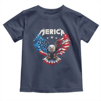 Bald Eagle Merica Toddler T Shirt USA American Flag Patriotic 4th of July - Wonder Print Shop
