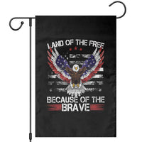 Land of the Free Because of the Brave Garden Flag American Flag Patriotic Eagle 4th of July - Wonder Print Shop