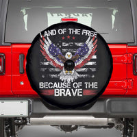 Land of the Free Because of the Brave Spare Tire Cover American Flag Patriotic Eagle 4th of July - Wonder Print Shop