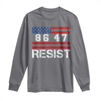 8647 Resist Long Sleeve Shirt Retro Social Justice American Flag - Wonder Print Shop
