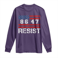 8647 Resist Long Sleeve Shirt Retro Social Justice American Flag - Wonder Print Shop