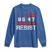 8647 Resist Long Sleeve Shirt Retro Social Justice American Flag - Wonder Print Shop