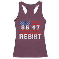 8647 Resist Racerback Tank Top Retro Social Justice American Flag - Wonder Print Shop