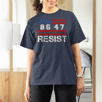 8647 Resist T Shirt For Women Retro Social Justice American Flag - Wonder Print Shop