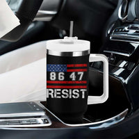 8647 Resist Tumbler With Handle Retro Social Justice American Flag - Wonder Print Shop