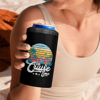 On Cruise Time 4 in 1 Can Cooler Tumbler Retro Summer Vacation Cruising - Wonder Print Shop