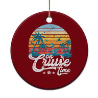 On Cruise Time Ceramic Ornament Retro Summer Vacation Cruising - Wonder Print Shop