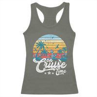 On Cruise Time Racerback Tank Top Retro Summer Vacation Cruising - Wonder Print Shop