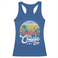 On Cruise Time Racerback Tank Top Retro Summer Vacation Cruising - Wonder Print Shop