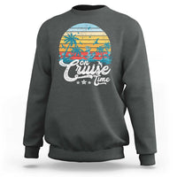 On Cruise Time Sweatshirt Retro Summer Vacation Cruising - Wonder Print Shop