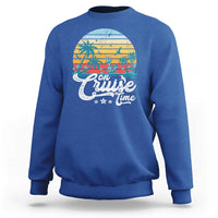 On Cruise Time Sweatshirt Retro Summer Vacation Cruising - Wonder Print Shop