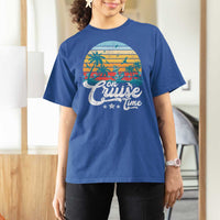 On Cruise Time T Shirt For Women Retro Summer Vacation Cruising - Wonder Print Shop