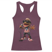 Coqui Puerto Rican Flag Racerback Tank Top Taino Boricua Frog Singing - Wonder Print Shop