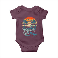 Beach Trip 2025 Baby Onesie Summer Vacation Vintage 70's Retro TS10