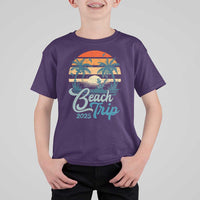 Beach Trip 2025 T Shirt For Kid Summer Vacation Vintage 70's Retro TS10