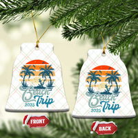 Beach Trip 2025 Ceramic Ornament Summer Vacation Vintage 70's Retro - Wonder Print Shop