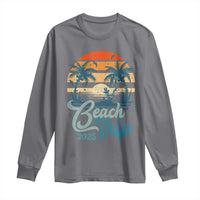 Beach Trip 2025 Long Sleeve Shirt Summer Vacation Vintage 70's Retro TS10