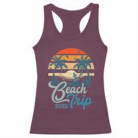 Beach Trip 2025 Racerback Tank Top Summer Vacation Vintage 70's Retro TS10