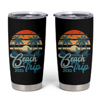 Beach Trip 2025 Tumbler Cup Summer Vacation Vintage 70's Retro - Wonder Print Shop