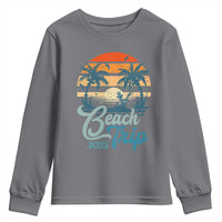 Beach Trip 2025 Youth Sweatshirt Summer Vacation Vintage 70's Retro TS10