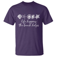 Life Happens The Beach Helps T Shirt Coastal Ocean Therapy Cute Summer Vibes - Wonder Print Shop