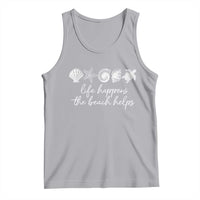 Life Happens The Beach Helps Tank Top Coastal Ocean Therapy Cute Summer Vibes - Wonder Print Shop