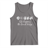 Life Happens The Beach Helps Tank Top Coastal Ocean Therapy Cute Summer Vibes - Wonder Print Shop
