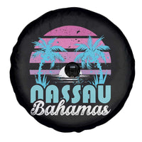 Vintage Nassau Spare Tire Cover Tropical Island Palm Trees Beach Bahamas Vacation - Wonder Print Shop