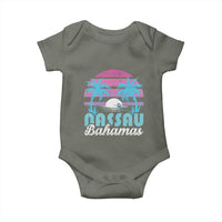 Vintage Nassau Baby Onesie Tropical Island Palm Trees Beach Bahamas Vacation - Wonder Print Shop