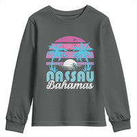 Vintage Nassau Youth Sweatshirt Tropical Island Palm Trees Beach Bahamas Vacation - Wonder Print Shop