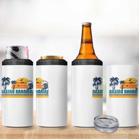 Vintage Nassau 4 in 1 Can Cooler Tumbler Bahamas Vacation Beach Summer Retro Sunset - Wonder Print Shop