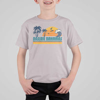 Vintage Nassau T Shirt For Kid Bahamas Vacation Beach Summer Retro Sunset - Wonder Print Shop