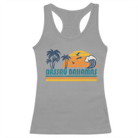 Vintage Nassau Racerback Tank Top Bahamas Vacation Beach Summer Retro Sunset - Wonder Print Shop