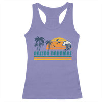 Vintage Nassau Racerback Tank Top Bahamas Vacation Beach Summer Retro Sunset - Wonder Print Shop