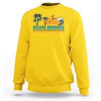 Vintage Nassau Sweatshirt Bahamas Vacation Beach Summer Retro Sunset - Wonder Print Shop