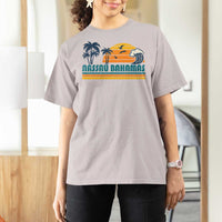 Vintage Nassau T Shirt For Women Bahamas Vacation Beach Summer Retro Sunset - Wonder Print Shop