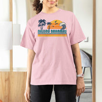 Vintage Nassau T Shirt For Women Bahamas Vacation Beach Summer Retro Sunset - Wonder Print Shop