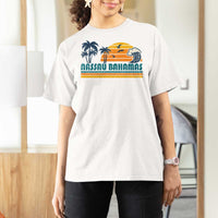 Vintage Nassau T Shirt For Women Bahamas Vacation Beach Summer Retro Sunset - Wonder Print Shop