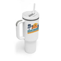 Vintage Nassau Tumbler With Handle Bahamas Vacation Beach Summer Retro Sunset - Wonder Print Shop