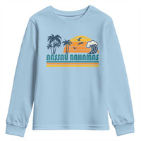 Vintage Nassau Youth Sweatshirt Bahamas Vacation Beach Summer Retro Sunset - Wonder Print Shop