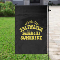 Saltwater Seashells Sunshine Garden Flag Beach Summer Vacation Vintage 70's Retro - Wonder Print Shop