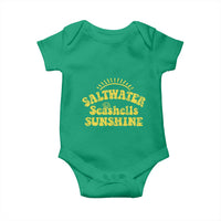 Saltwater Seashells Sunshine Baby Onesie Beach Summer Vacation Vintage 70's Retro - Wonder Print Shop