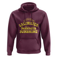 Saltwater Seashells Sunshine Hoodie Beach Summer Vacation Vintage 70's Retro - Wonder Print Shop