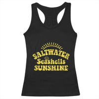 Saltwater Seashells Sunshine Racerback Tank Top Beach Summer Vacation Vintage 70's Retro - Wonder Print Shop
