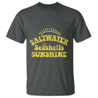Saltwater Seashells Sunshine T Shirt Beach Summer Vacation Vintage 70's Retro - Wonder Print Shop