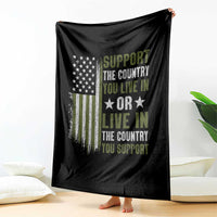 Social Justice Throw Blanket Support The Country You Live In American Flag - Wonder Print Shop