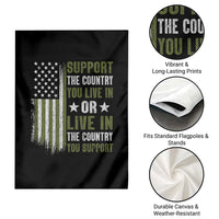Social Justice Garden Flag Support The Country You Live In American Flag - Wonder Print Shop
